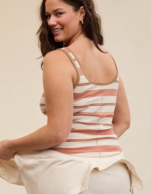 Aerie Ribbed Scoop Neck Tank Top