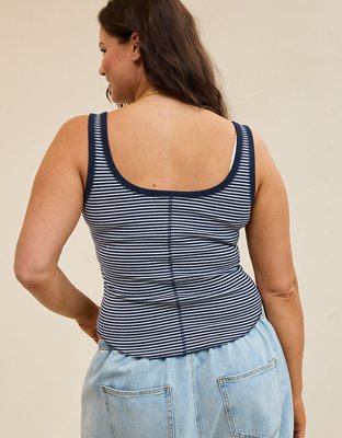 Aerie Ribbed Scoop Neck Tank Top