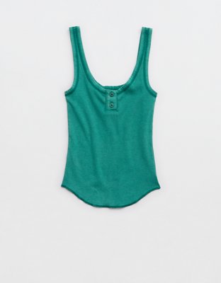 Aerie Ribbed Henley Tank Top