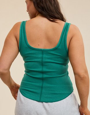 Aerie Ribbed Henley Tank Top
