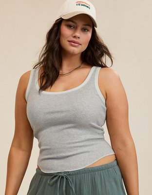 Aerie Ribbed Scoop Neck Tank Top