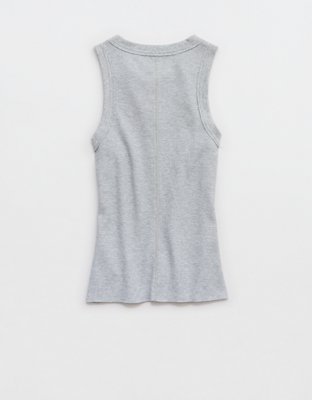 Aerie Unwind Waffle Henley Tank Top