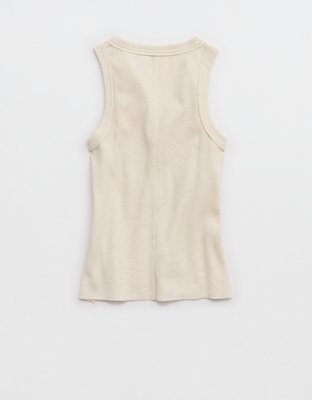 Aerie Unwind Waffle Henley Tank Top