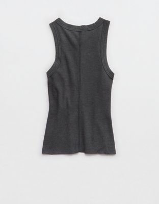 Aerie Unwind Waffle Henley Tank Top | Aerie