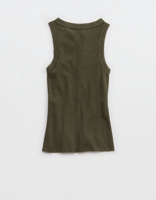Aerie Unwind Waffle Henley Tank Top