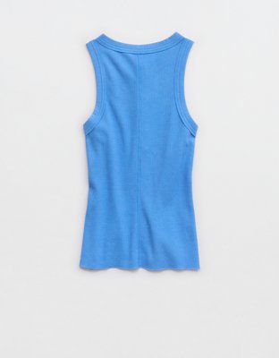 Aerie Unwind Waffle Henley Tank Top