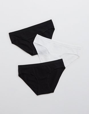Aerie Cotton Flat Elastic Bikini Underwear 3-Pack