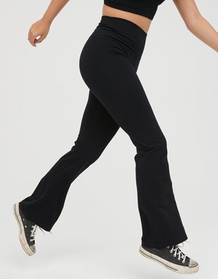 aerie black flare leggings