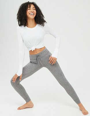 Aerie OFFLINE Goals High Waisted Pocket Legging White 7/8 Length Medium -  $35 New With Tags - From Laura