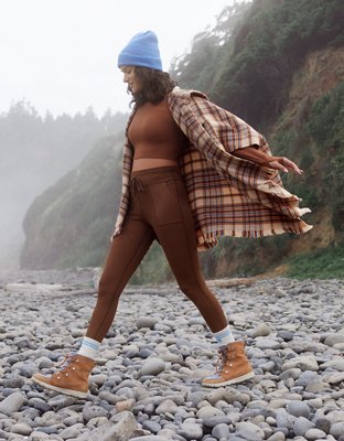 OFFLINE By Aerie Legging con cordón y diseño de pata de gallo pequeña