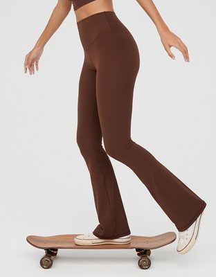 aerie, Pants & Jumpsuits, Aerie Crossover Flare Leggings In Cocoa Cream