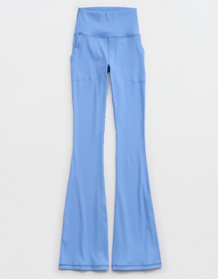 aerie, Pants & Jumpsuits, Nwt Offline By Aerie Ribbed Pocket Foldover  Flare Legging M