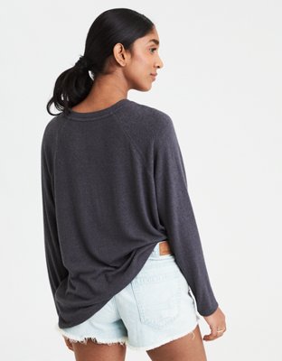 Женские футболки American Eagle AE Soft & Sexy Plush Baseball Tee — фото 2