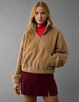 American eagle sherpa pullover on sale