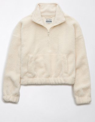 Fuzzy sherpa quarter zip deals