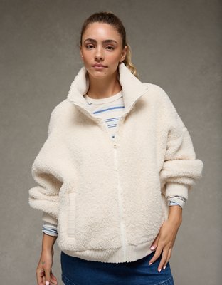 AE Full-Zip Sherpa Fleece Sweatshirt