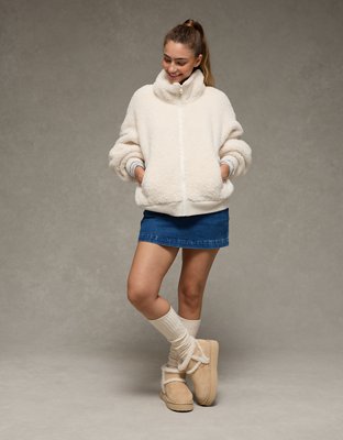 AE Full-Zip Sherpa Fleece Sweatshirt