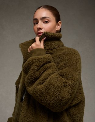 AE Full-Zip Sherpa Fleece Sweatshirt