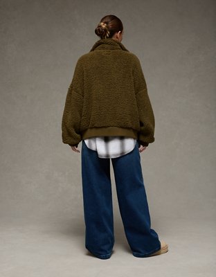 AE Full-Zip Sherpa Fleece Sweatshirt