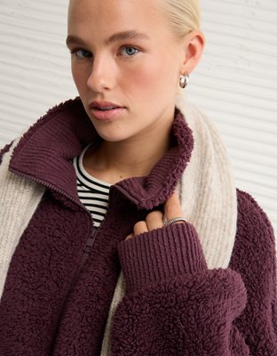 AE Full-Zip Sherpa Fleece Sweatshirt