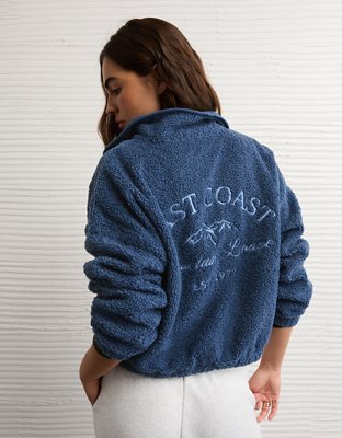 Chandail henley à image en molleton de tissu-laine AE