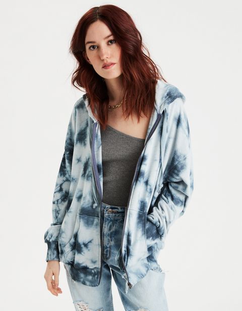 Женские худи American Eagle AE Fleece Slouchy Zip Up