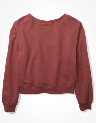 Женские худи American Eagle AE Fleece Wrap Front Sweatshirt — фото 4
