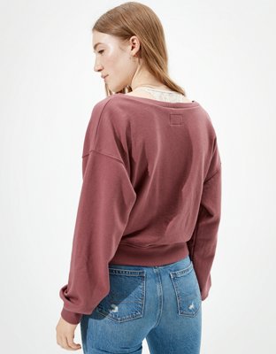 Женские худи American Eagle AE Fleece Wrap Front Sweatshirt — фото 2