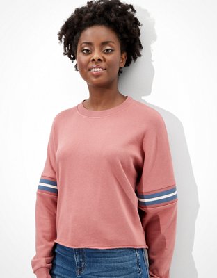 cropped crew neck