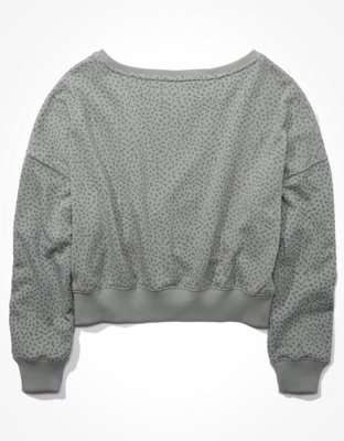Женские худи American Eagle AE Fleece Off-The-Shoulder Sweatshirt — фото 4
