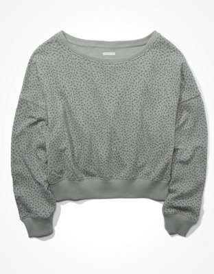 off the shoulder fleece sweatshirt