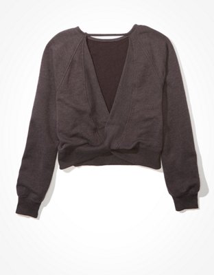 AE Fleece Twist Back Crew Neck Sweatshirt