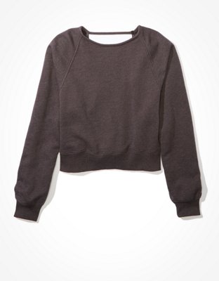 AE Fleece Twist Back Crew Neck Sweatshirt