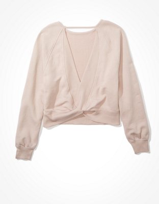 Женские худи American Eagle AE Fleece Twist Back Crew Neck Sweatshirt — фото 4