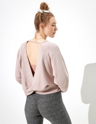 Женские худи American Eagle AE Fleece Twist Back Crew Neck Sweatshirt — фото 2