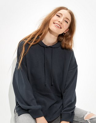 Ae fleece oversized 2024 side slit hoodie