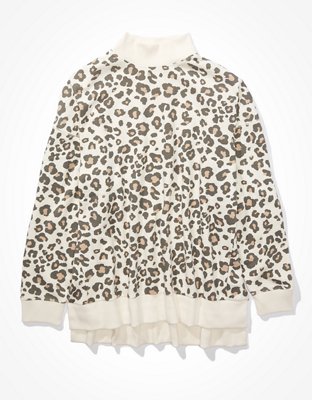 Женские худи American Eagle AE Fleece Oversized Mock Neck Sweatshirt — фото 3