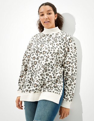 oversized mock neck sweatshirt