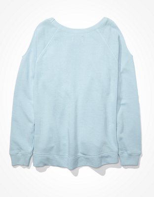 Женские худи American Eagle AE Fleece Cold Shoulder Crew Neck Sweatshirt — фото 4
