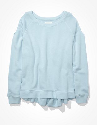 Женские худи American Eagle AE Fleece Cold Shoulder Crew Neck Sweatshirt — фото 3