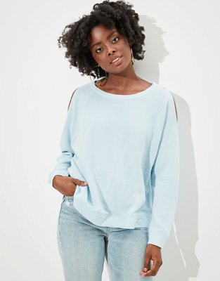 Scoop neck best sale sweatshirt womens