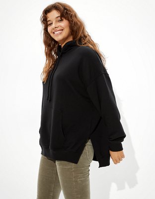 Ae fleece oversized 2024 side slit hoodie