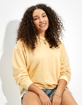 AE Forever Puff Sleeve Crew Neck Sweatshirt