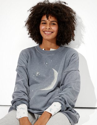 Ae fleece oversized online vintage crew neck sweatshirt