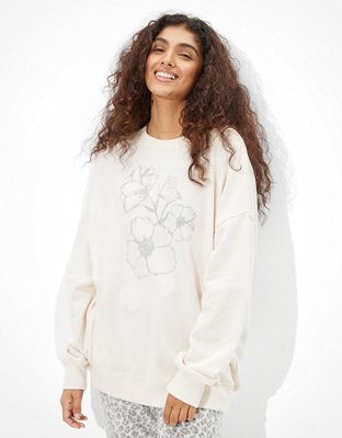 AE Oversized Fleece Crew Neck Sweatshirt