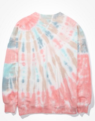 American Eagle Oversized Soft Tie-Dye Crewneck Sweatshirt - Size buy XXS