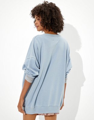 Женские худи American Eagle AE Oversized Fleece Crew Neck Sweatshirt — фото 2