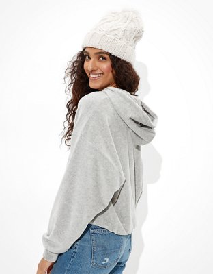 Женские худи American Eagle AE Fleece Velour Ribbed — фото 2