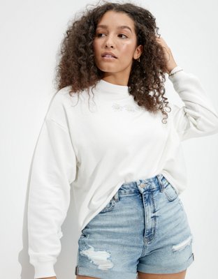 Женские худи American Eagle AE Forever Cutoff Crew Neck Sweatshirt — фото 5