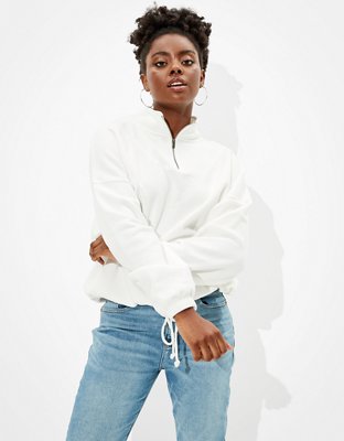 cinched waist sweatshirt